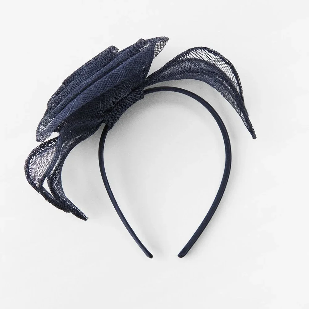 Zara Flower Headband Blue NWT